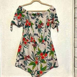 Blush floral, romper, size extra large